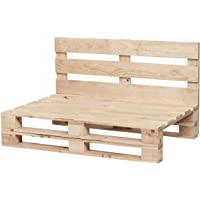 Los mejores  - Sofa DE PALETS Lijado Y Cepillado - Interior-Exterior Nuevo Sillon PALETS-Sofa para Patio (60cm X 60cm- Acabado Crudo)